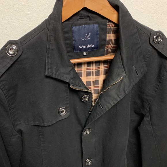 Wantdo Black Fall Casual Cotton Jacket Medium - Picture 2 of 8